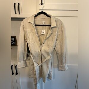 NWT JJill Long Modern Utility Jacket (L)